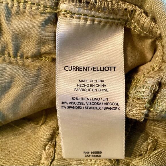NEW Current Elliott The Lynwood Romper Shorts Belted Snap Front Khaki Size XL - Picture 15 of 16